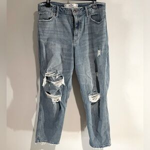Hollister 13 denim jeans curvy high rise mom jean vintage stretch distressed